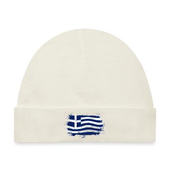 Greece Flag - Baby Premium Organic Mütze - Naturweiß - Vorne