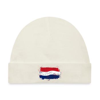 Holland Flag - Baby Premium Organic Mütze - Naturweiß - Vorne