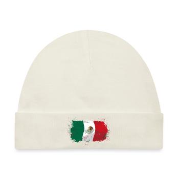 Mexico Flag - Baby Premium Organic Mütze - Naturweiß - Vorne
