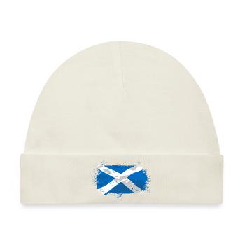 Scotland Flag - Baby Premium Organic Mütze - Naturweiß - Vorne
