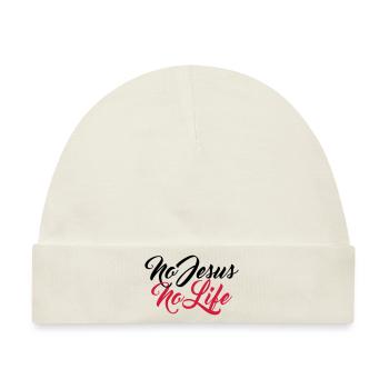 no jesus no life team crew freunde leben glauben c - Baby Premium Organic Mütze - Naturweiß - Vorne