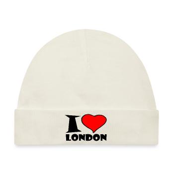 London / Ich Liebe london - Baby Premium Organic Mütze - Naturweiß - Vorne