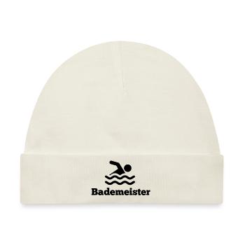 Swimming Shirt · Bademeister · Geschenk - Baby Premium Organic Mütze - Naturweiß - Vorne