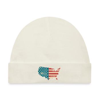 Amerika Vintage Flagge - United States - USA-Land - Baby Premium Organic Mütze - Naturweiß - Vorne