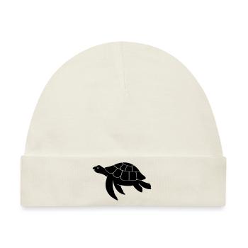 turtle - Baby Premium Organic Mütze - Naturweiß - Vorne