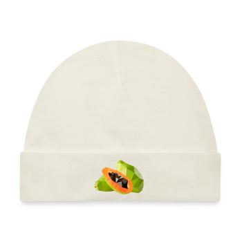 Low Poly Papaya - Baby Premium Organic Mütze - Naturweiß - Vorne