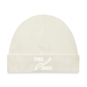 Freediver - Apnoe Taucher - Baby Premium Organic Mütze - Naturweiß - Vorne