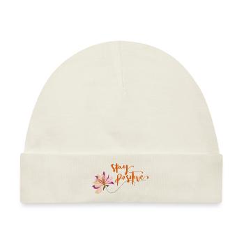Stay positive - Baby Premium Organic Mütze - Naturweiß - Vorne