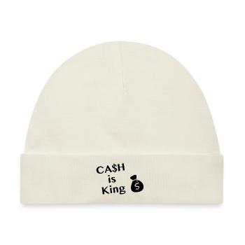 Cash is King - Baby Premium Organic Mütze - Naturweiß - Vorne