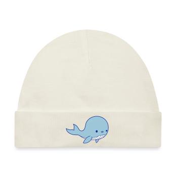 Wal Baby Clipart - Baby Premium Organic Mütze - Naturweiß - Vorne