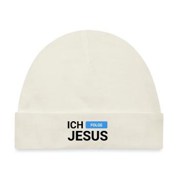 Ich Folge Jesus - Baby Premium Organic Mütze - Naturweiß - Vorne