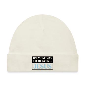one way to heaven jesus - Baby Premium Organic Mütze - Naturweiß - Vorne