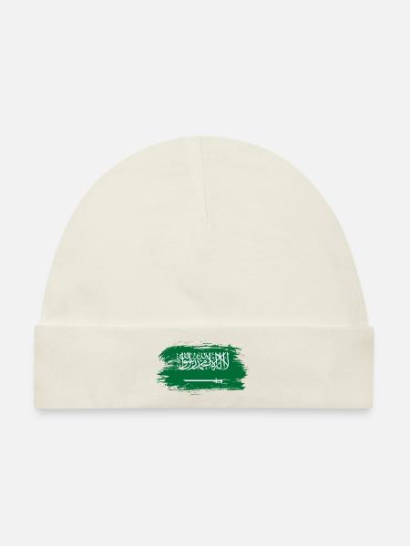 Saudi Arabien Flagge - Baby Premium Organic Mütze - Naturweiß