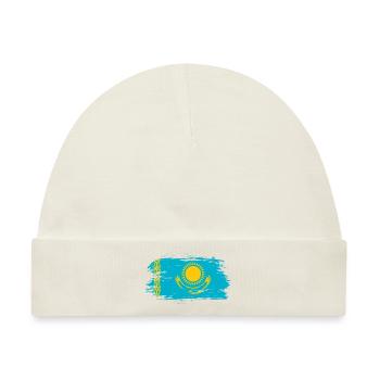 Kasachstan Flagge - Baby Premium Organic Mütze - Naturweiß - Vorne