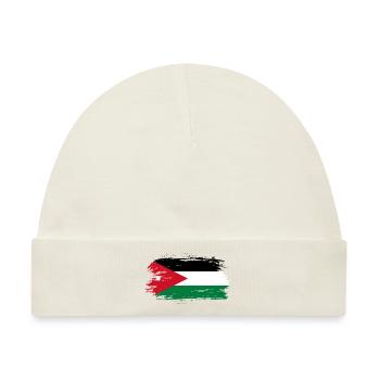 Jordanien Flagge - Baby Premium Organic Mütze - Naturweiß - Vorne