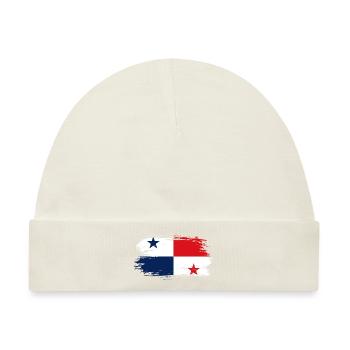 Panama Flagge - Baby Premium Organic Mütze - Naturweiß - Vorne