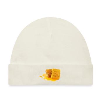 Honigwabe - Baby Premium Organic Mütze - Naturweiß - Vorne