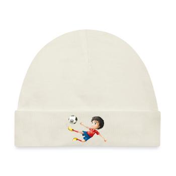 Soccer - Baby Premium Organic Mütze - Naturweiß - Vorne