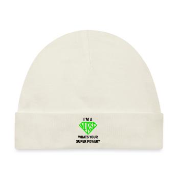 NURSE - Baby Premium Organic Mütze - Naturweiß - Vorne