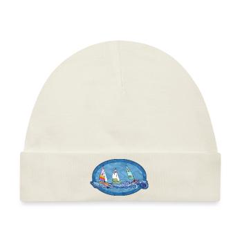Segelboote - Baby Premium Organic Mütze - Naturweiß - Vorne