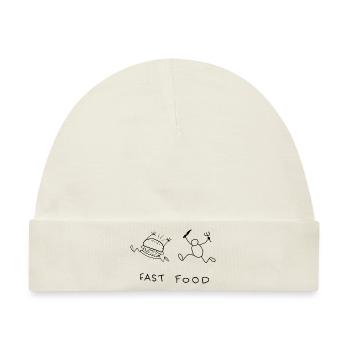 Fast Food - Baby Premium Organic Mütze - Naturweiß - Vorne