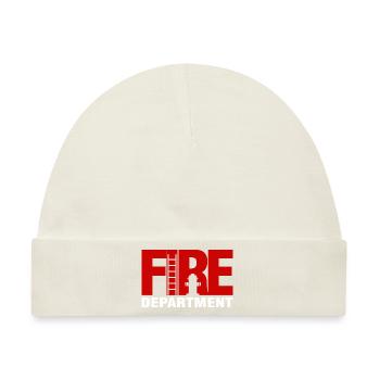 fire department ladder - Feuerwehr Leiter - Baby Premium Organic Mütze - Naturweiß - Vorne