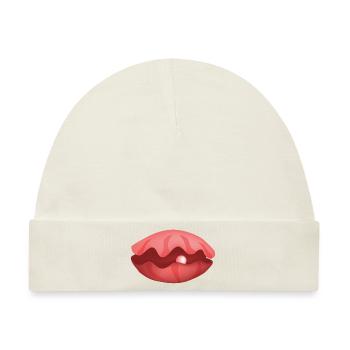 Pearl Shell - Perle Muschel - Baby Premium Organic Mütze - Naturweiß - Vorne