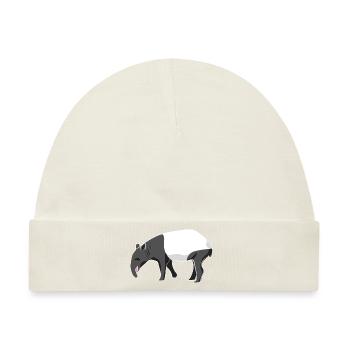 Tapir Zootier - Baby Premium Organic Mütze - Naturweiß - Vorne