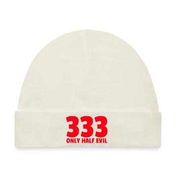 333 | Only Half Evil - Baby Premium Organic Mütze - Naturweiß - Vorne