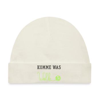 Komme was Wolle - Baby Premium Organic Mütze - Naturweiß - Vorne