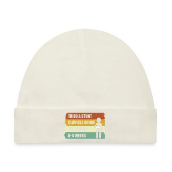 Schlüsselbein gebrochen Gebrochenes Schlüsselbein - Baby Premium Organic Mütze - Naturweiß - Vorne