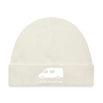 Sprinter Van - ich bin dann mal weg - weiß - Baby Premium Organic Mütze - Naturweiß - Vorne
