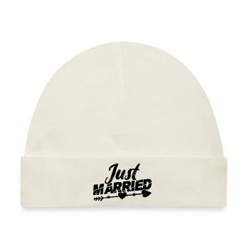 just married - Baby Premium Organic Mütze - Naturweiß - Vorne