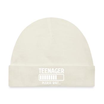 Teenager bitte warten - Baby Premium Organic Mütze - Naturweiß - Vorne