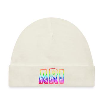 ari rs regenbogen - Baby Premium Organic Mütze - Naturweiß - Vorne