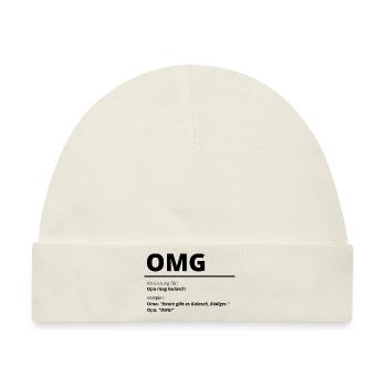 OMG - Opa Mag Gulasch - Baby Premium Organic Mütze - Naturweiß - Vorne