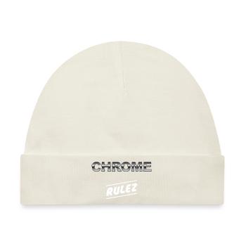 Chrome rulez - Baby Premium Organic Mütze - Naturweiß - Vorne