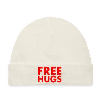 Free hugs - Baby Premium Organic Mütze - Naturweiß - Vorne