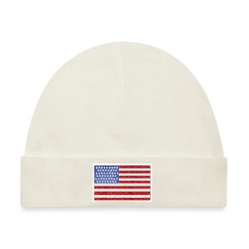 Flagge der Vereinigten Staaten - Baby Premium Organic Mütze - Naturweiß - Vorne