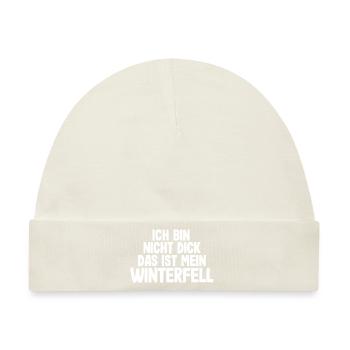 Ich bin nicht dick Winter Fell lustig Männer - Baby Premium Organic Mütze - Naturweiß - Vorne