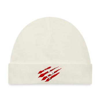 Isle of Man Flagge Triskele Flag of Isle of Man - Baby Premium Organic Mütze - Naturweiß - Vorne