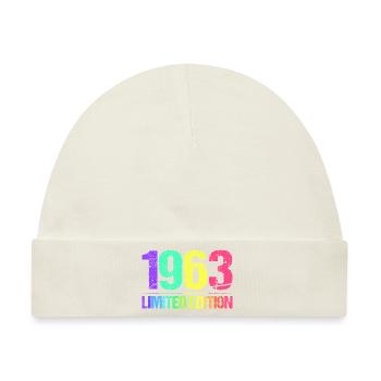 1963 Limited Edition Jahrgang 63er Retro Jahrgang - Baby Premium Organic Mütze - Naturweiß - Vorne