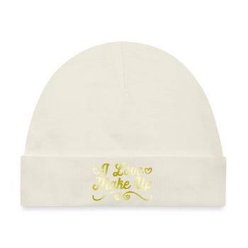 Ich liebe Make up - Baby Premium Organic Mütze - Naturweiß - Vorne