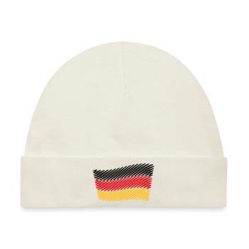 Deutschlandflagge / Bundesflagge (Skizze) - Baby Premium Organic Mütze - Naturweiß - Vorne