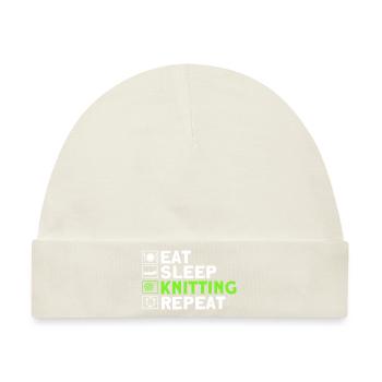 Stricken Stricken Stricken Liebhaber Geschenk - Baby Premium Organic Mütze - Naturweiß - Vorne