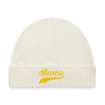 barca swoosh vintage - Baby Premium Organic Mütze - Naturweiß - Vorne