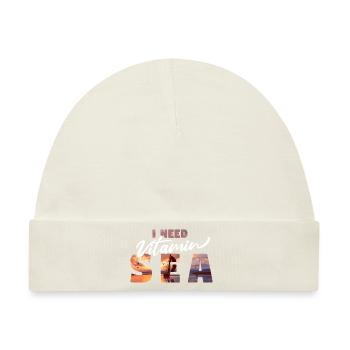 I need vitamin sea - Sailing Boat maritim - Baby Premium Organic Mütze - Naturweiß - Vorne