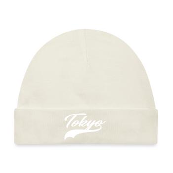 tokyo swoosh tokio vintage - Baby Premium Organic Mütze - Naturweiß - Vorne