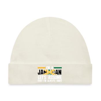 Jamaika Jamaikanische Flagge Jamaikanisches Gesche - Baby Premium Organic Mütze - Naturweiß - Vorne