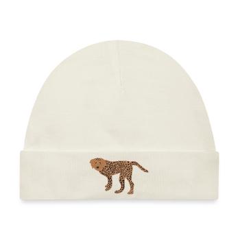 Hund mit Leopard Muster, Pudel, Lustig, Verrückt - Baby Premium Organic Mütze - Naturweiß - Vorne